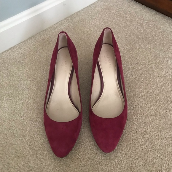 Cole Haan Magenta Suede Pumps - Picture 6 of 9